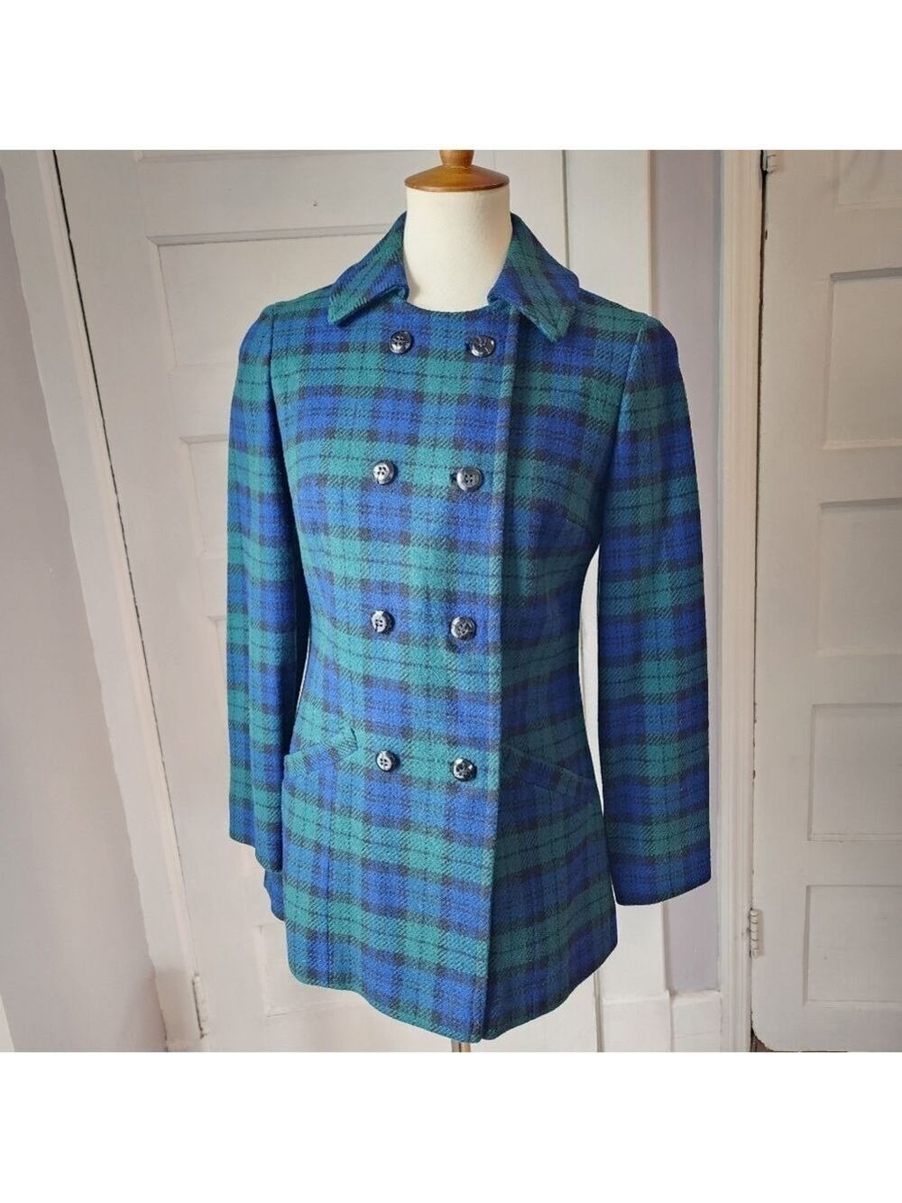 Vintage Pendleton Plaid Coat, Size 8